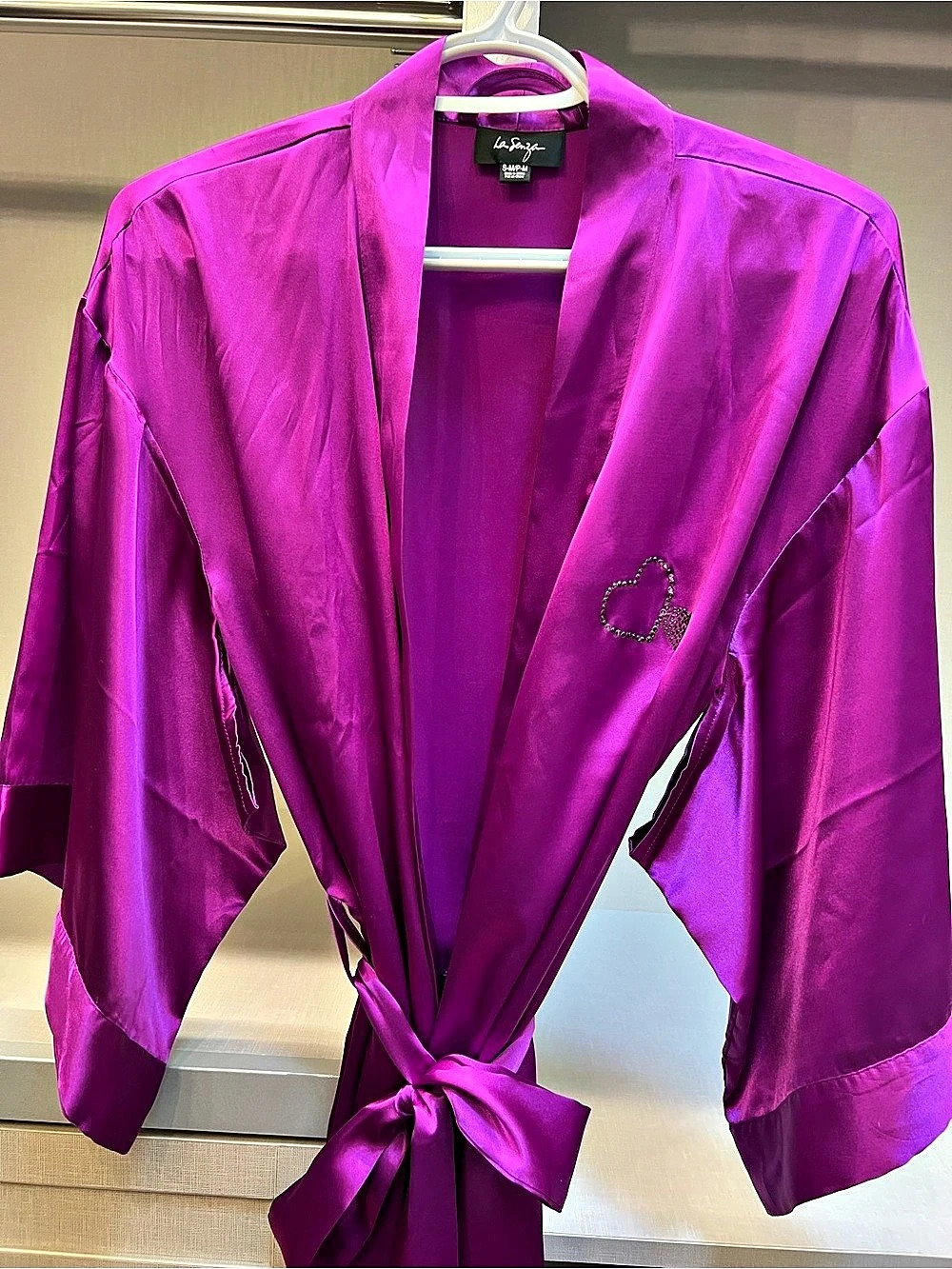 La Senza Satin-Style Robe in Pink Size Small/medium